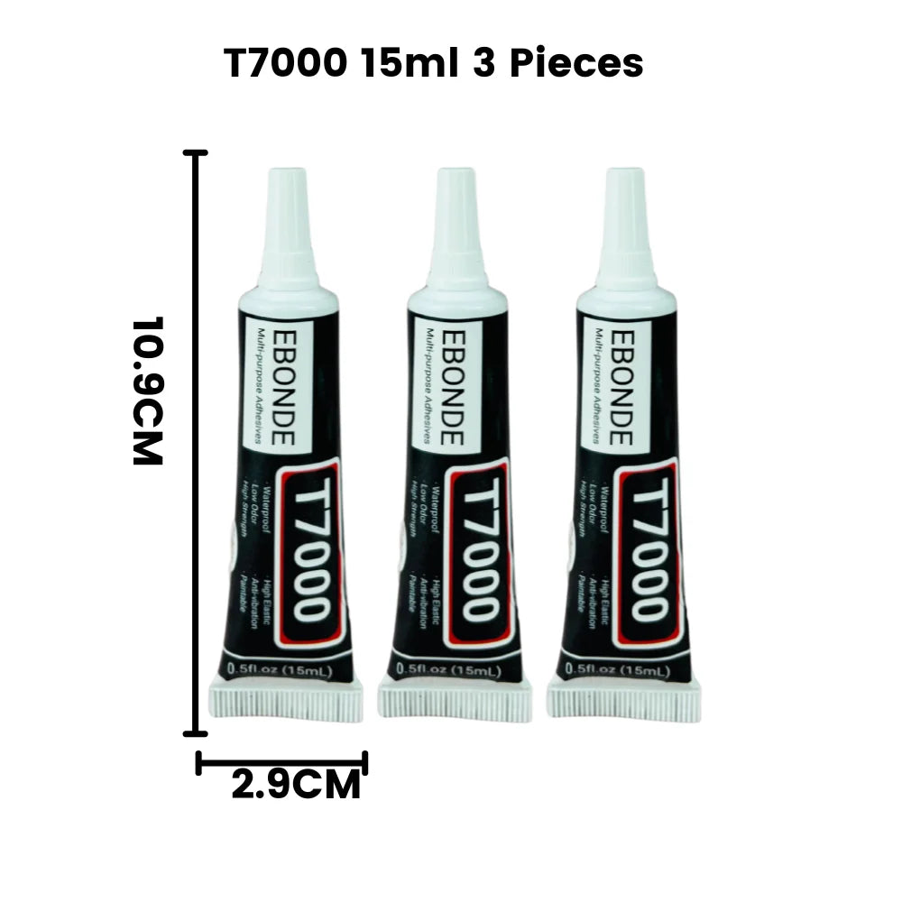 T7000 Black Contact Cellphone Tablet Repair Adhesive Strong T-7000 Glue 15ML 50ML 110ML with Fine Needle