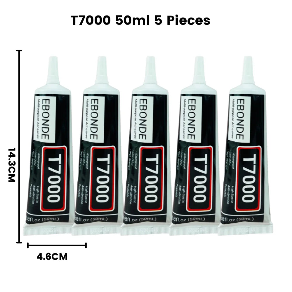 T7000 Black Contact Cellphone Tablet Repair Adhesive Strong T-7000 Glue 15ML 50ML 110ML with Fine Needle