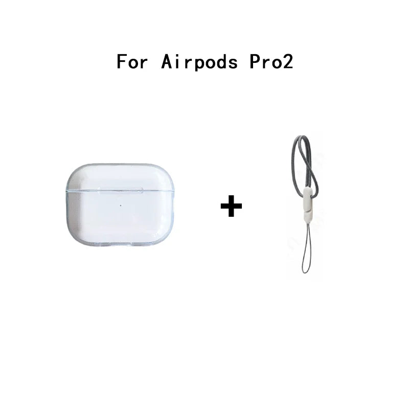 Clearance_Clear Case For AirPods Pro2 4 3 2 1 Pro Transparent Soft TPU Wirelsss Headphone Protective Cover For AirPods Pro 2 Ear