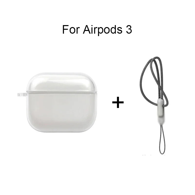 Clearance_Clear Case For AirPods Pro2 4 3 2 1 Pro Transparent Soft TPU Wirelsss Headphone Protective Cover For AirPods Pro 2 Ear