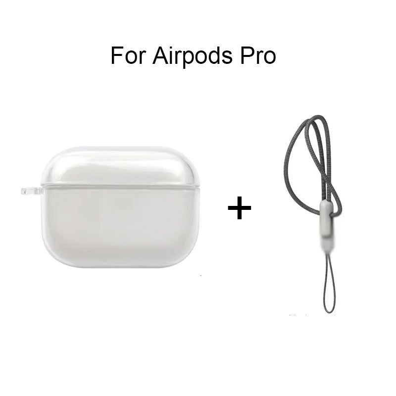 Clearance_Clear Case For AirPods Pro2 4 3 2 1 Pro Transparent Soft TPU Wirelsss Headphone Protective Cover For AirPods Pro 2 Ear