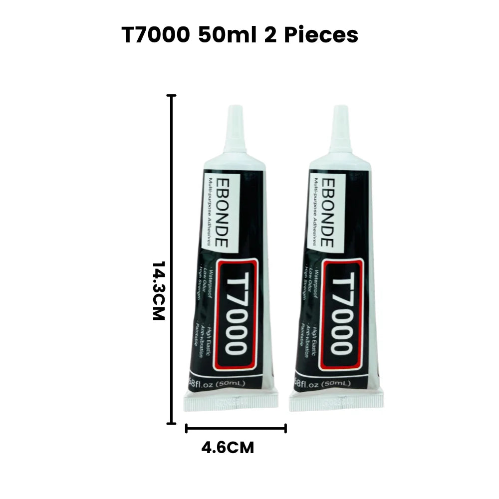 T7000 Black Contact Cellphone Tablet Repair Adhesive Strong T-7000 Glue 15ML 50ML 110ML with Fine Needle
