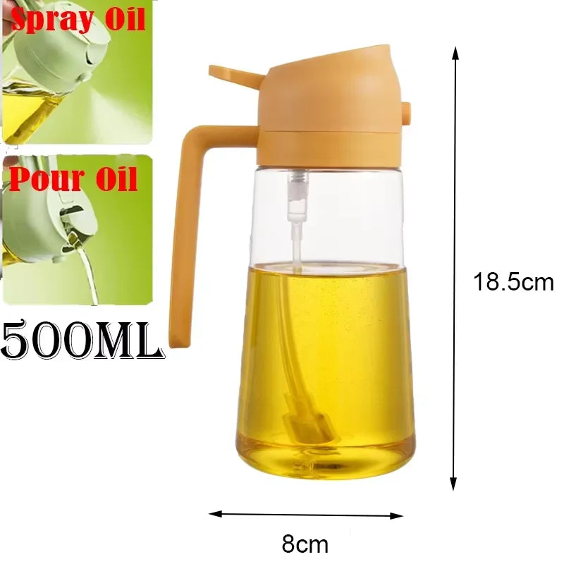 Pour and Spray Oil Dispenser Bottle – High Capacity Kitchen Fryer for Olive Oil