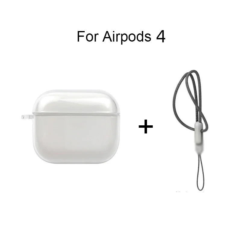 Clearance_Clear Case For AirPods Pro2 4 3 2 1 Pro Transparent Soft TPU Wirelsss Headphone Protective Cover For AirPods Pro 2 Ear