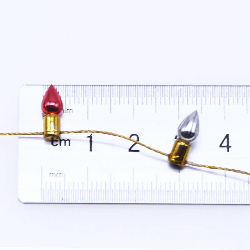 1M Mini Colorful Christmas Fairy Lights Fake Light String Dollhouse Decor Miniature Craft Furniture Accessory Pretend Play Toy