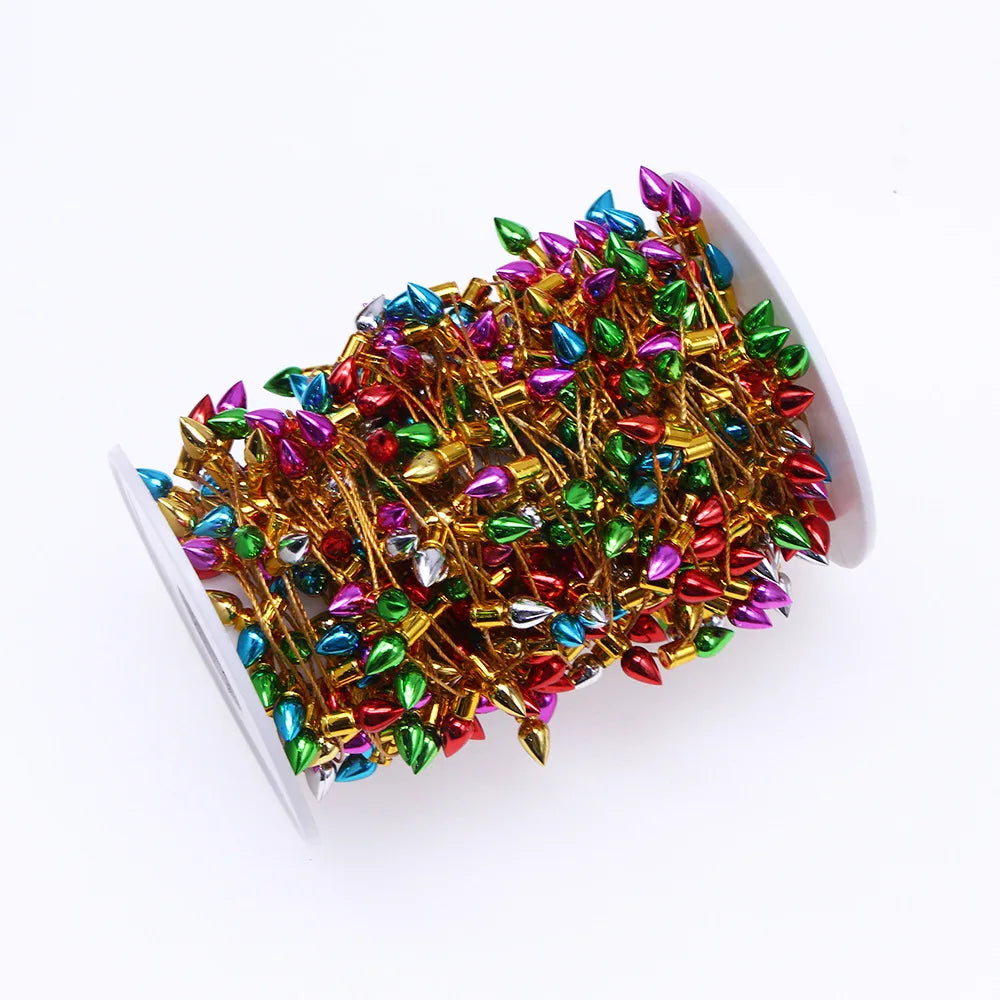 1M Mini Colorful Christmas Fairy Lights Fake Light String Dollhouse Decor Miniature Craft Furniture Accessory Pretend Play Toy