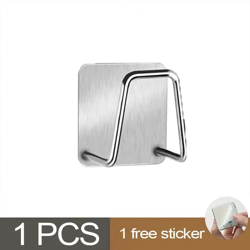 1pc Stainless Steel Sink Sponge Rack For Sponge Steel Wire Ball Draining Paste The Inner Wall Of The Sink Kitchen Supplies