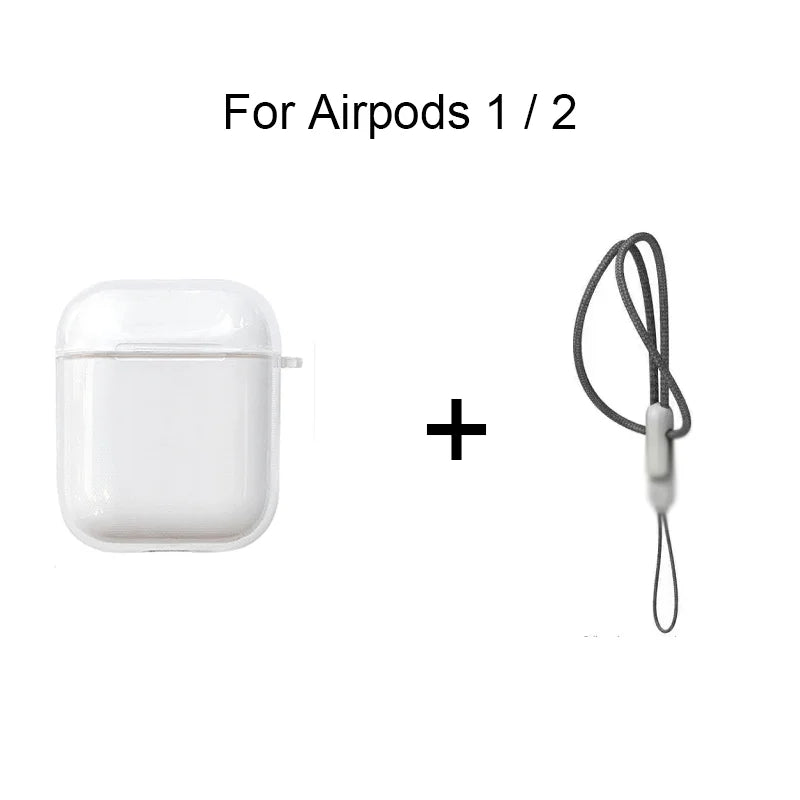 Clearance_Clear Case For AirPods Pro2 4 3 2 1 Pro Transparent Soft TPU Wirelsss Headphone Protective Cover For AirPods Pro 2 Ear