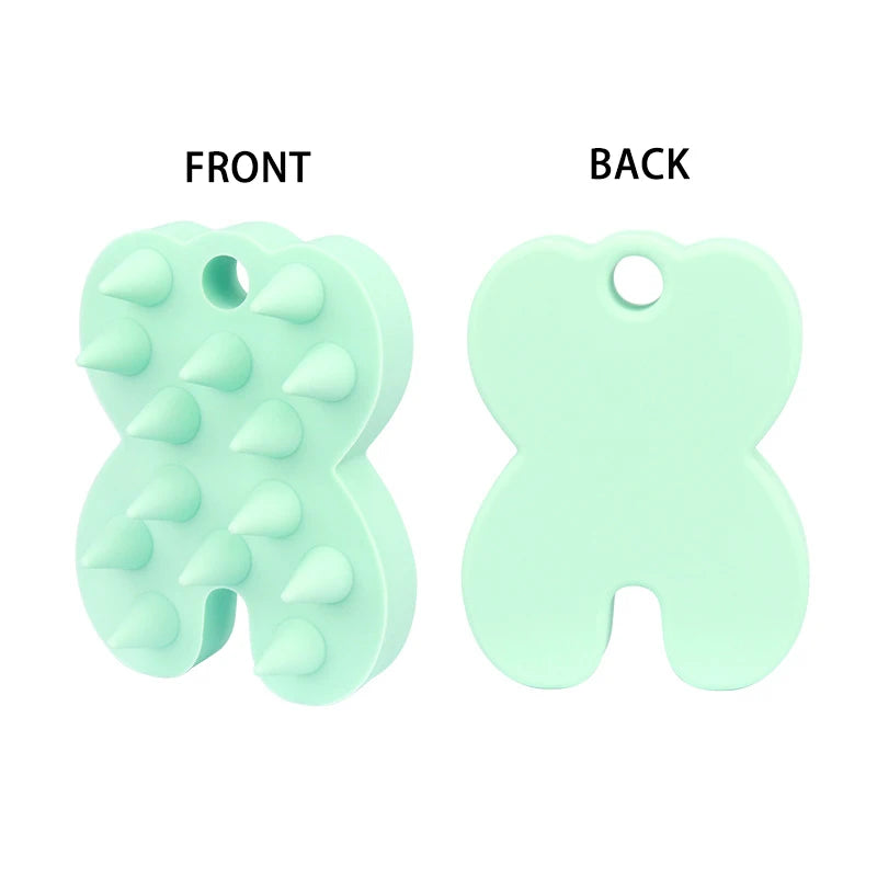 Silicone Shampoo Brush Head Scalp Massage Comb Hair Root Itching Clean The Scalp Thoroughly Body Massage Brush Bath Brush