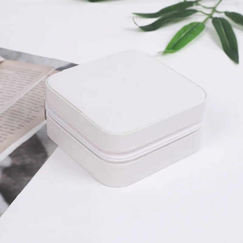 Portable Travel Mini Jewelry Box Leather Jewelery Ring Organizer Case Storage Gift Box Girls Women