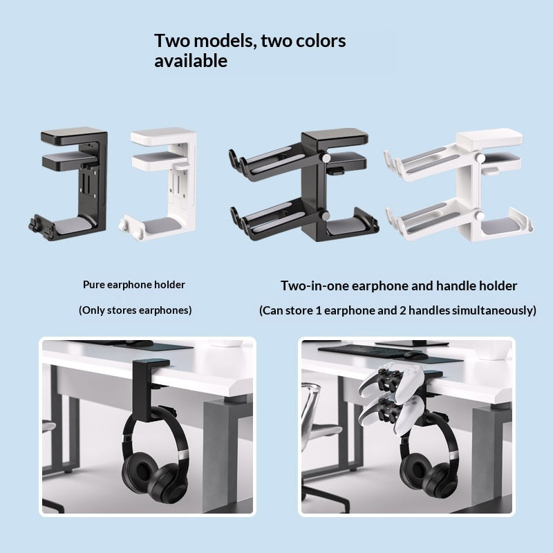 Multi-functional Headset Stand Clip Rotating Rack Gaming Controller Holder