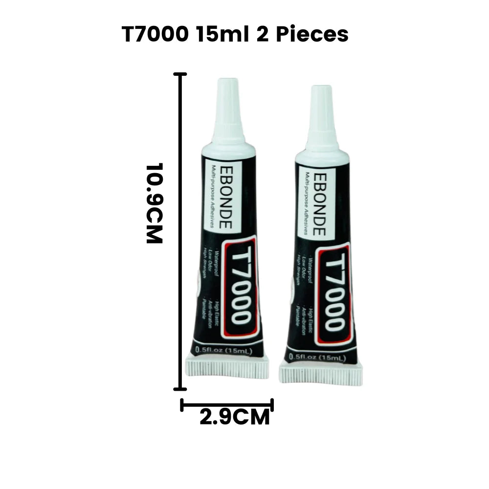 T7000 Black Contact Cellphone Tablet Repair Adhesive Strong T-7000 Glue 15ML 50ML 110ML with Fine Needle