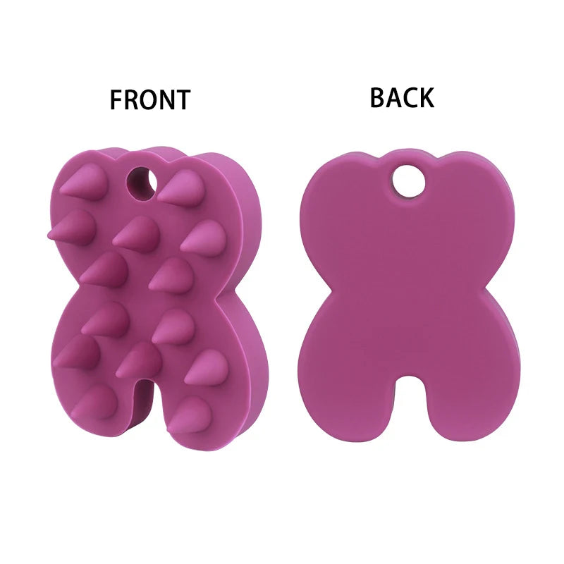 Silicone Shampoo Brush Head Scalp Massage Comb Hair Root Itching Clean The Scalp Thoroughly Body Massage Brush Bath Brush